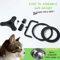 Adjustable Height Pet Feeder with Stainless Steel Bowls-My Little Pet