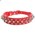 Adjustable PU Leather Spiked Dog Collar – Stylish Punk Rivet Design for Small Dogs and Cats - My Little Pet