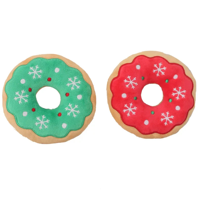 Christmas Themed Plush Dog Toys - Squeaky, Soft, and Fun-My Little Pet