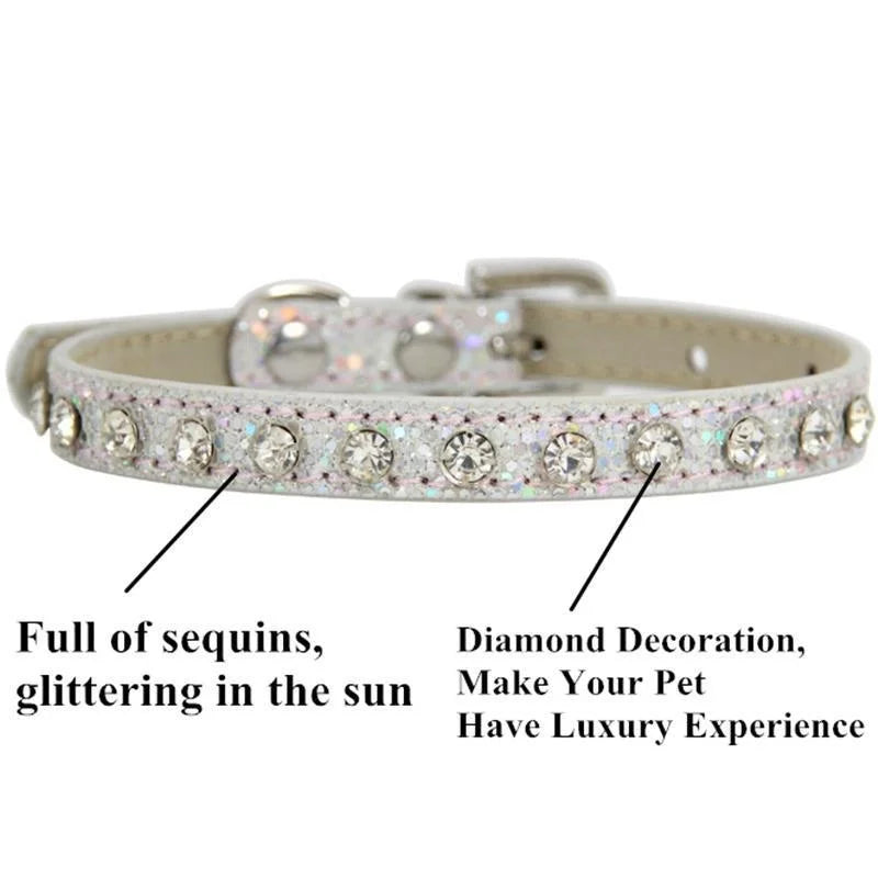 Elegant Rhinestone Pet Collar for Cats and Dogs-My Little Pet