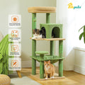 5-Level Indoor Cat Tree with Metal Frame and Top Perch-My Little Pet