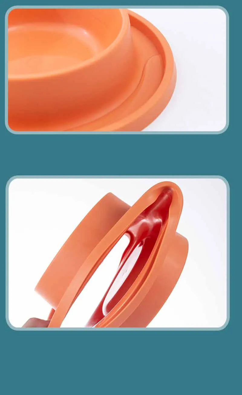Anti-Choking Pet Feeding Bowl with Dual Stainless Steel & Silicone Design-My Little Pet