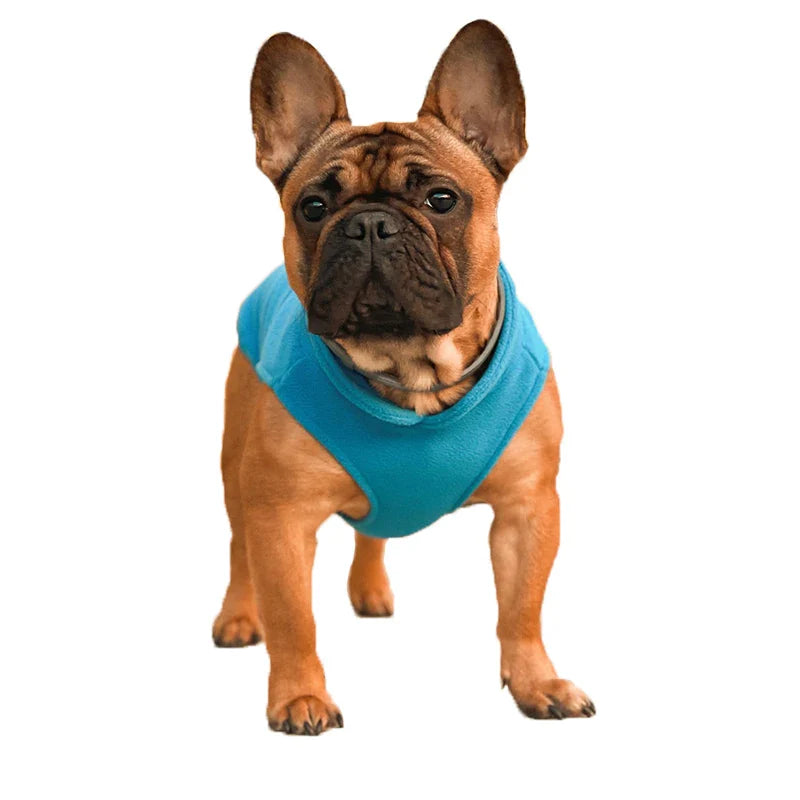 Warm Fleece Vest for Small Dogs and Cats with D-Ring Attachment-My Little Pet