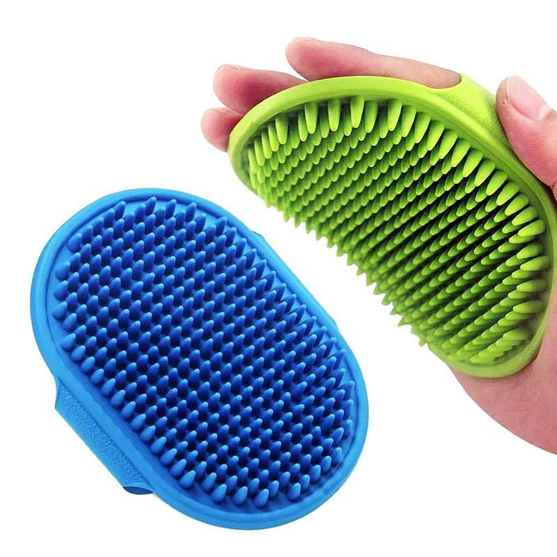 Soft Rubber Pet Grooming Brush with Adjustable Strap-My Little Pet