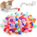 Colorful Plastic Cat Toy Balls with Jingle Bells - Pack of 6/100-My Little Pet