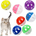 Colorful Plastic Cat Toy Balls with Jingle Bells - Pack of 6/100-My Little Pet