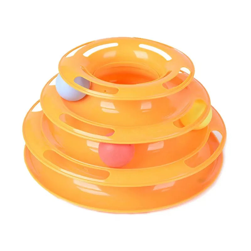 4 Level Cat Toy Tower – Interactive Roller Ball Puzzle-My Little Pet