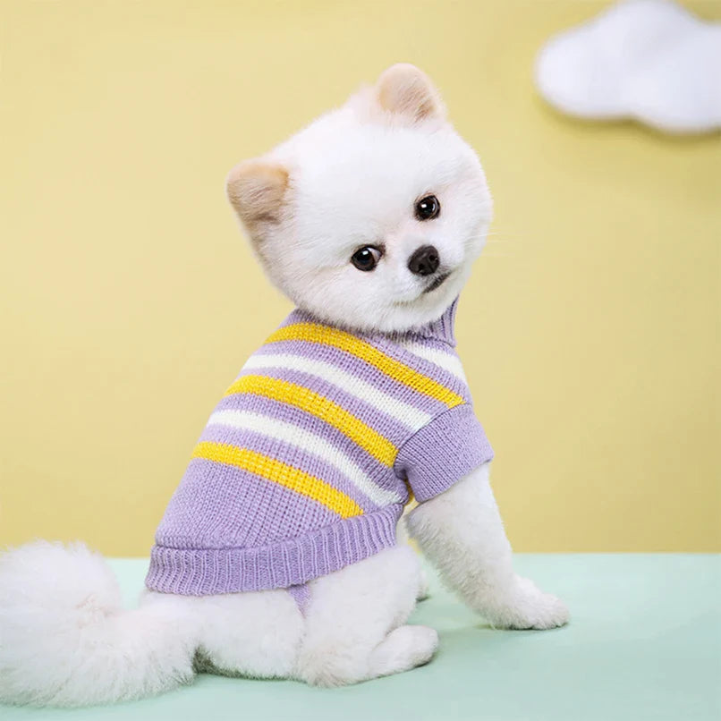 Classic Knit Sweater for Small to Medium Dogs-My Little Pet