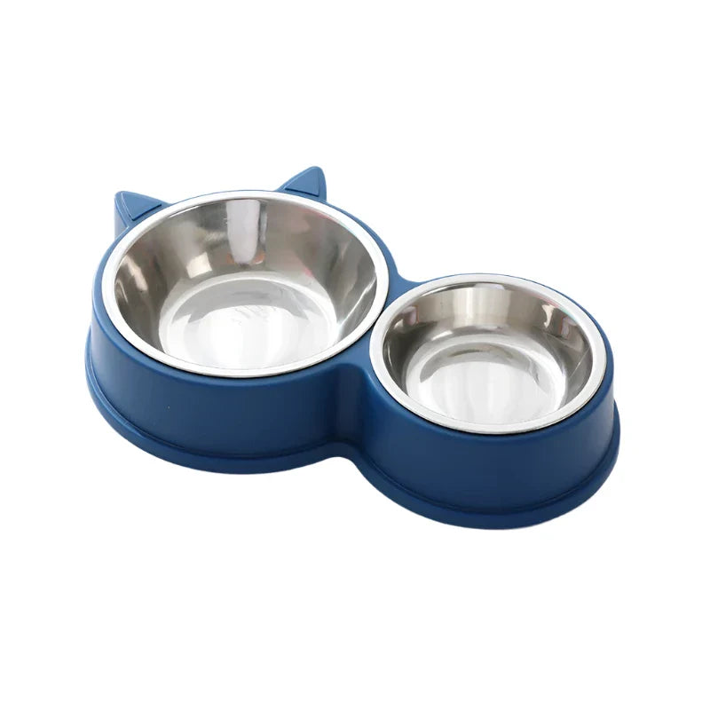 Stainless Steel Pet Food & Water Bowls – Durable Dual Pet Feeding Set for Dogs & Cats - My Little Pet