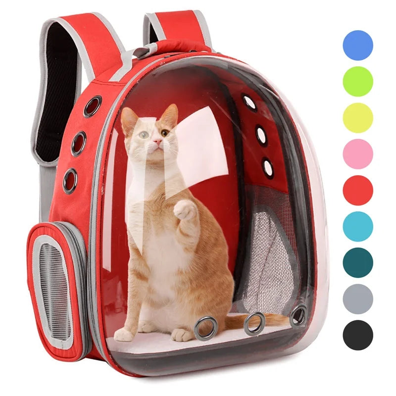 Transparent Bubble Cat Backpack - Portable Breathable Pet Travel Carrier-My Little Pet