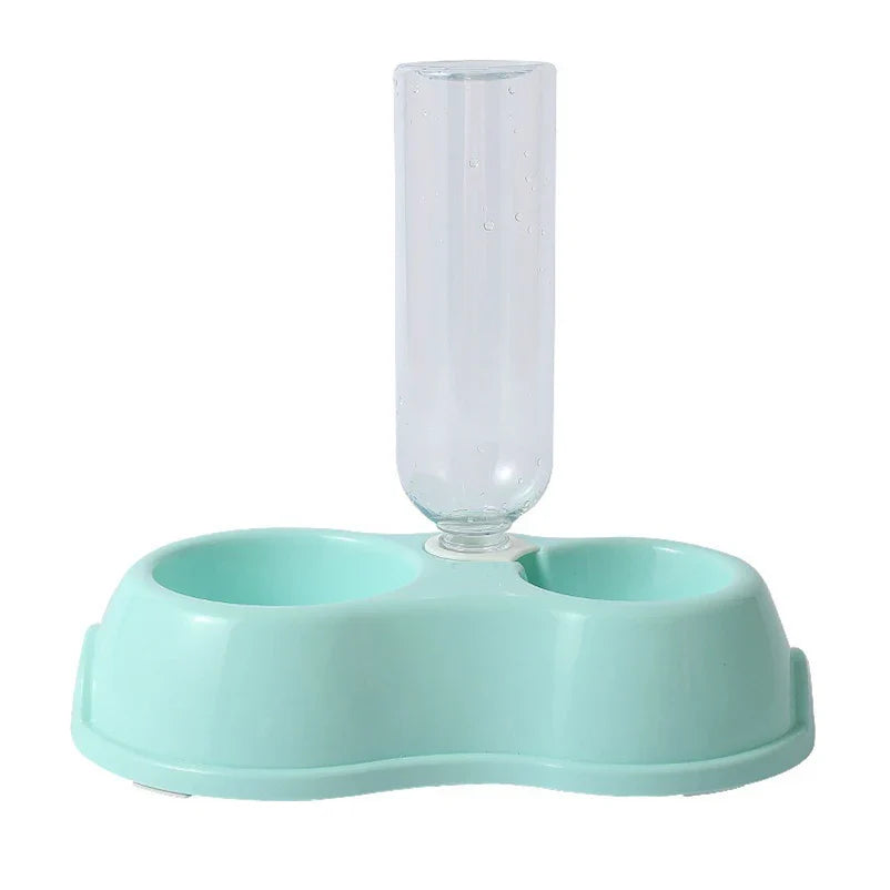 Dual Pet Bowl with Automatic Drinking and Feeding System for Dogs and Cats-My Little Pet