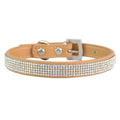 Elegant Rhinestone Leather Pet Collar-My Little Pet