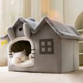 Foldable Cat House Winter Warm Cave Bed-My Little Pet