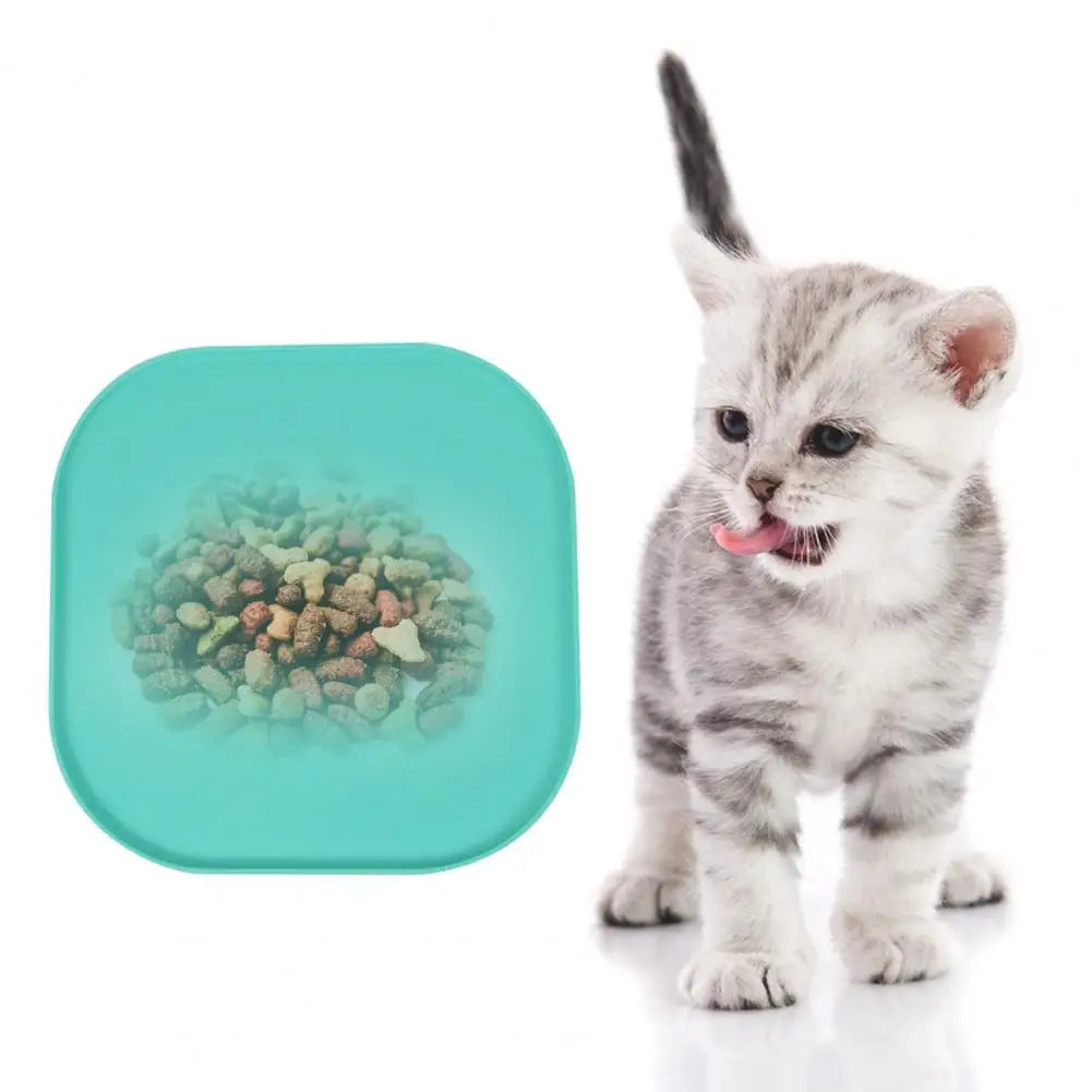 Silicone Waterproof Pet Feeding Mat with Anti-Spill Edges-My Little Pet