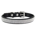 Elegant Rhinestone Leather Pet Collar-My Little Pet
