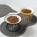 Elevated Ceramic Cat Bowls with Stylish Metal Stand-My Little Pet