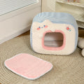 Cozy Cat Bed - Soft Velvet Pet House with Breathable Comfort Cushion-My Little Pet