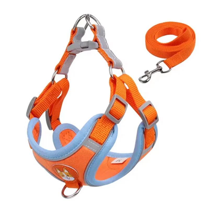 Adjustable Dog Harness & Leash Set – Reflective Vest for Small to Medium Dogs - My Little Pet