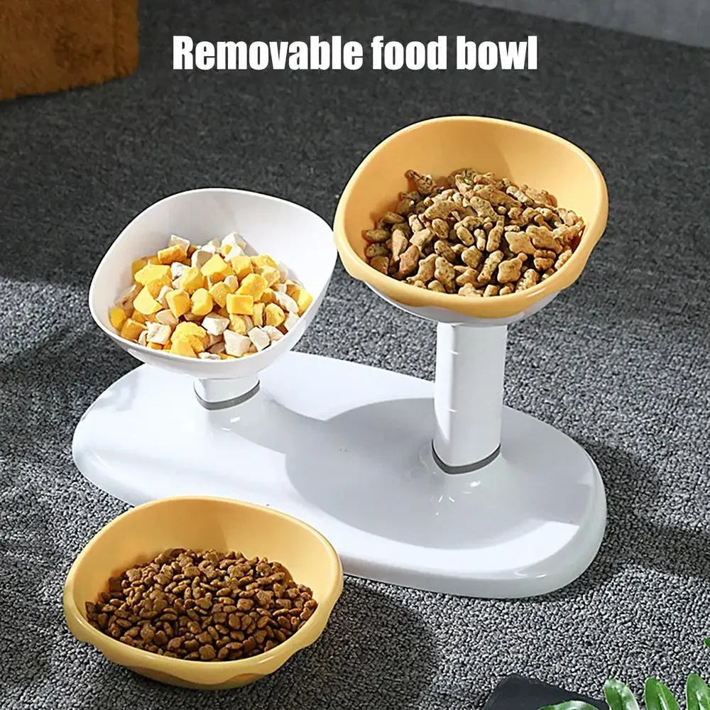 Adjustable Height Dual Bowl Set for Pets-My Little Pet