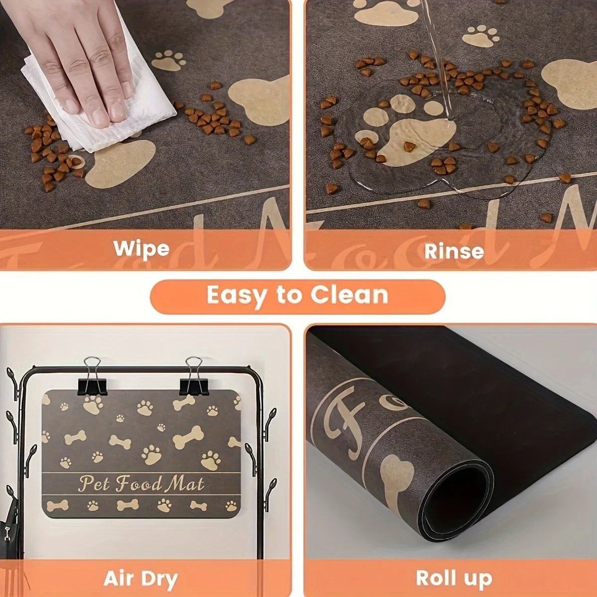 Quick-Dry Absorbent Pet Placemat for Dogs and Cats-My Little Pet