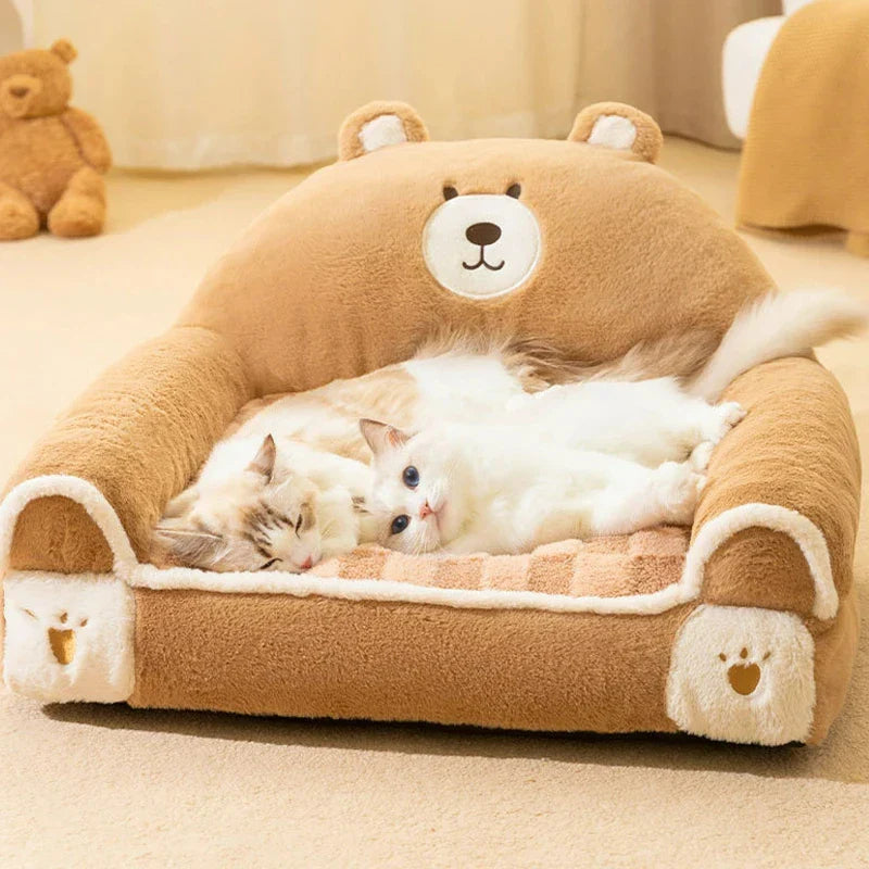 Cozy Winter Pet Bed for Small Dogs and Cats-My Little Pet