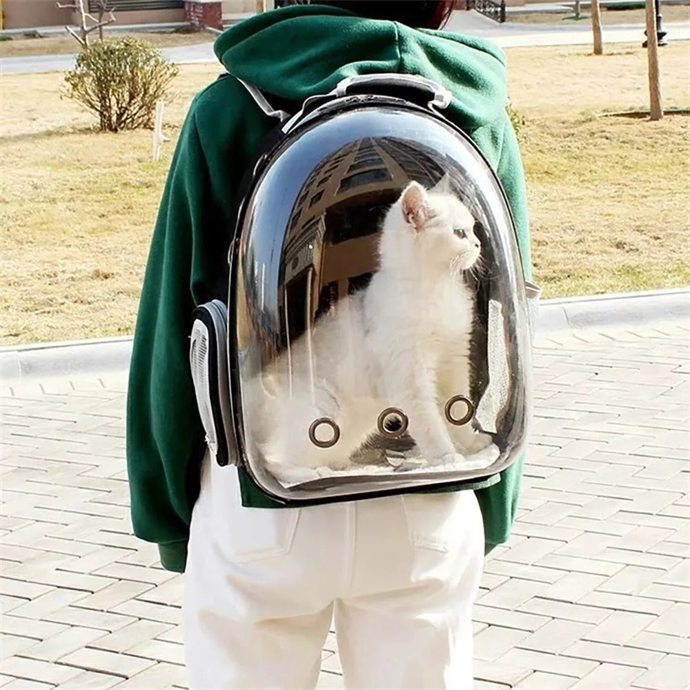 Transparent Bubble Cat Backpack - Portable Breathable Pet Travel Carrier-My Little Pet