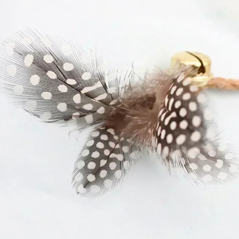 Catnip-Infused Animal-Shaped Cat Toy with Feather and Bell-My Little Pet