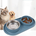 Anti-Choking Pet Feeding Bowl with Dual Stainless Steel & Silicone Design-My Little Pet