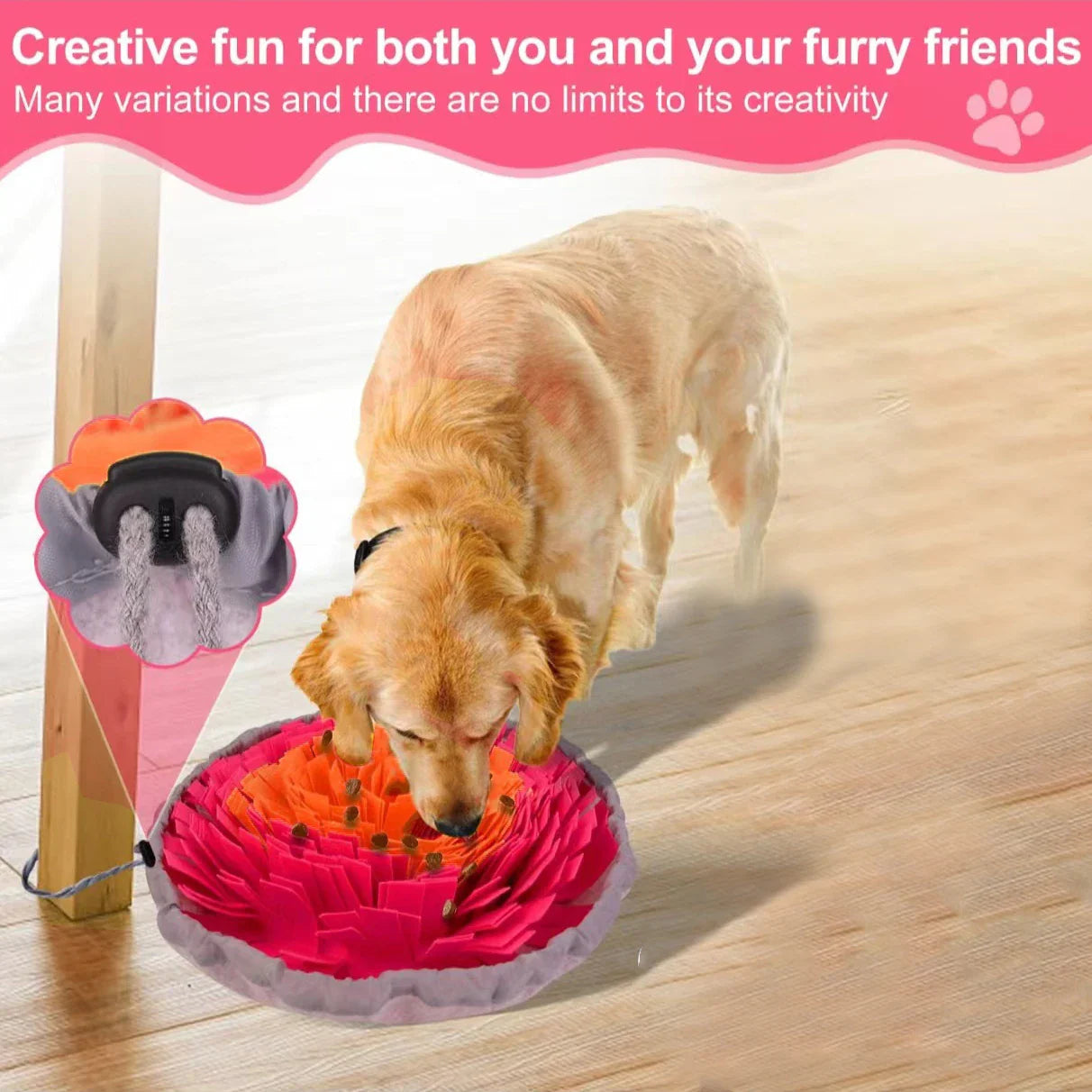 Foldable Felt Snuffle Mat for Dogs - Interactive Slow Feeding Training Toy-My Little Pet