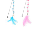 Interactive Cat Teaser Wand with Colorful Pom Poms and Bell-My Little Pet