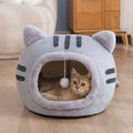 Cozy Winter Cat Bed: Comfortable Indoor Cave for Cats and Small Dogs-My Little Pet