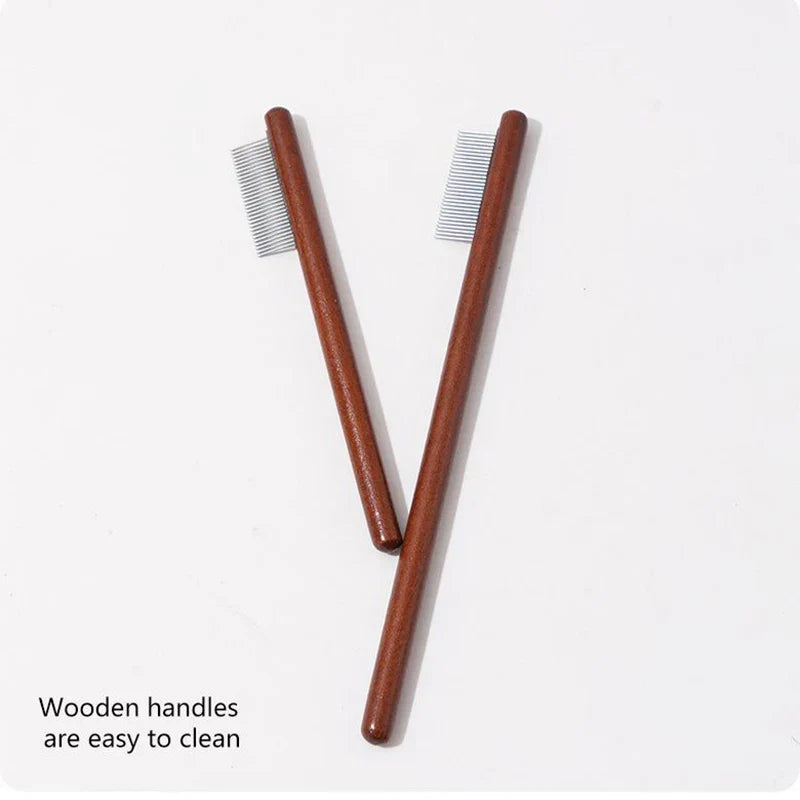 Pet Grooming Essentials: Facial Cleaning Comb & Eye Care Scissors Set for Dogs and Cats-My Little Pet