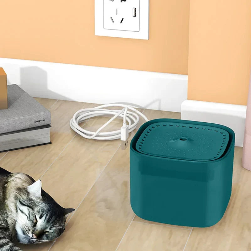 3L Automatic Cat Water Fountain with Recirculating Filter - Elegant Design & Quiet USB Operation-My Little Pet