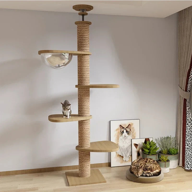 Floor-to-Ceiling Cat Tree Tower-My Little Pet