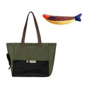 Portable Canvas Cat Carrier Bag - Shoulder Sling Travel Handbag for Pets-My Little Pet