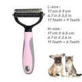 Dual-Sided Pet Grooming Brush for Dogs and Cats - Stainless Steel Undercoat Rake for Dematting and Detangling-My Little Pet