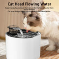 USB Electric Cat Water Fountain with Cat Ear Design and Quiet Pump-My Little Pet
