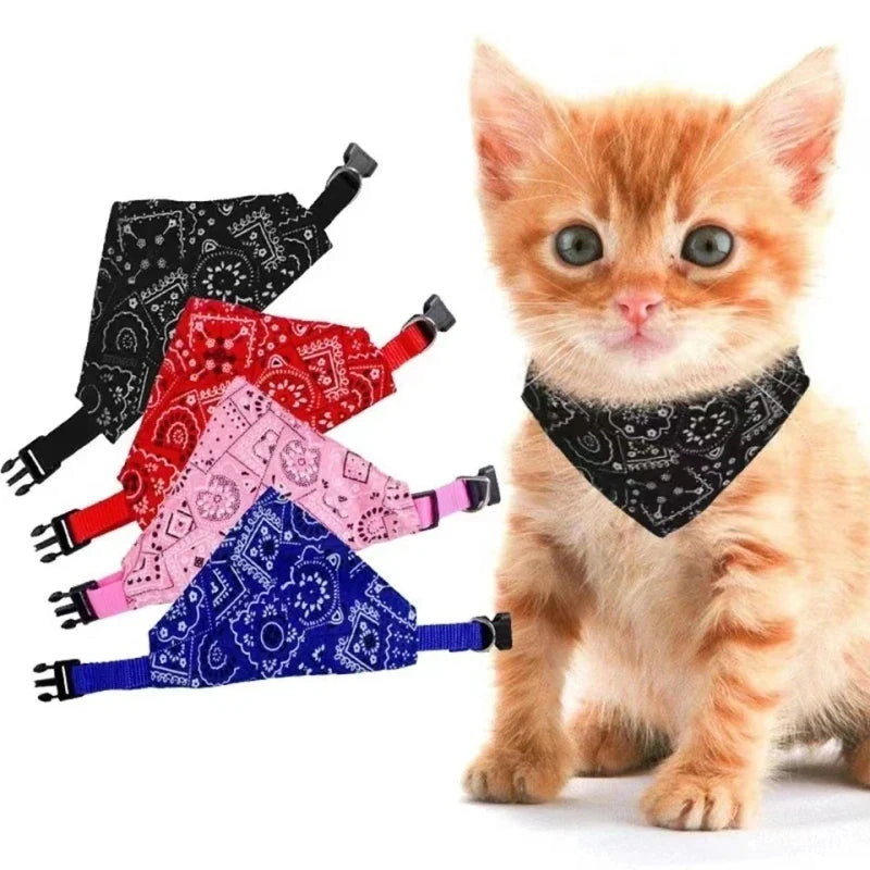 Adjustable Cat Bandana Collar – Stylish Necktie for Pets-My Little Pet