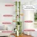 Cactus Floor-to-Ceiling Cat Tree - 7-Tier Climbing Tower with Hammocks & Condos-My Little Pet