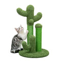 Cactus Cat Scratching Post with 3 Poles and Interactive Dangling Ball-My Little Pet
