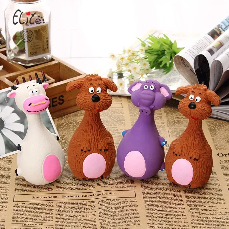 Cute Cartoon Shape Rubber Dog Voice Toy – Teeth Grinding & Training Sound Toy-My Little Pet