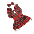 Festive Plaid Dog Dress for Autumn and Winter-My Little Pet