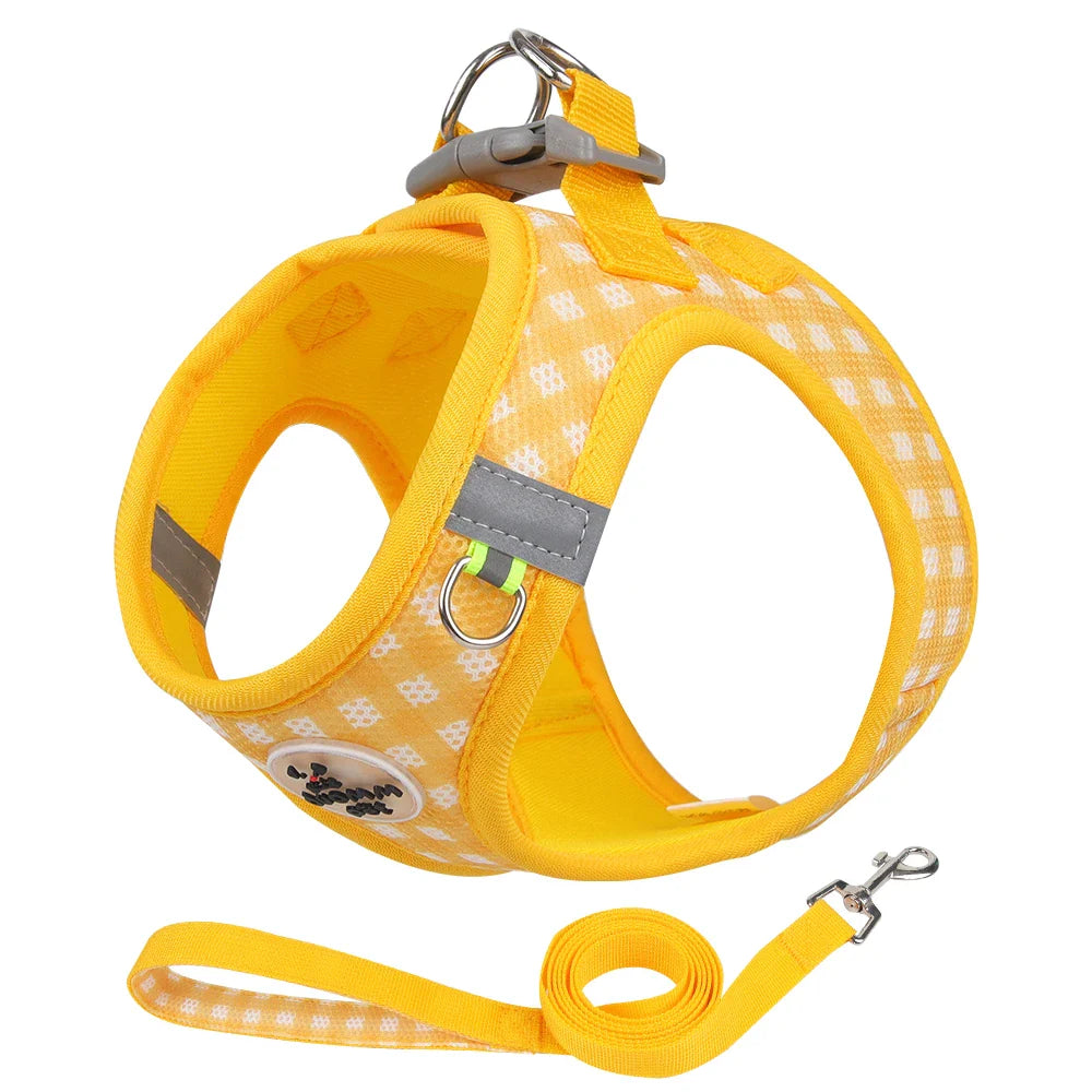 Comfortable Reflective Pet Harness and Leash Set for Small to Medium Dogs and Cats-My Little Pet