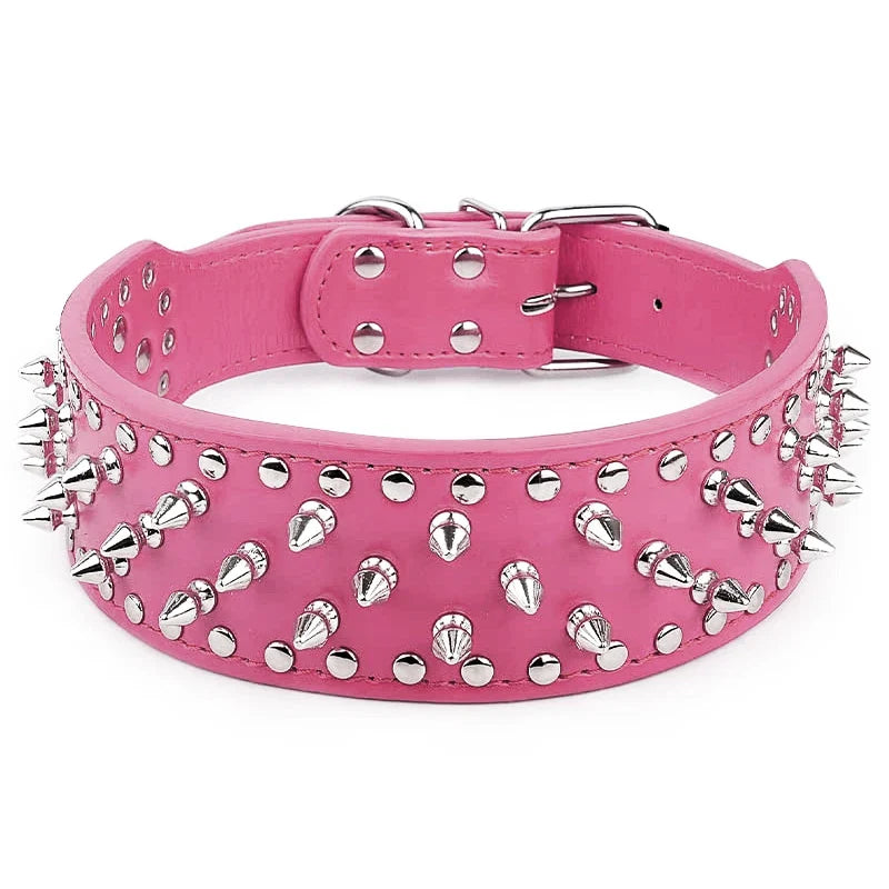 Adjustable Spiked Dog Collar for Small to Medium Dogs - Anti-Bite, Studded Design-My Little Pet