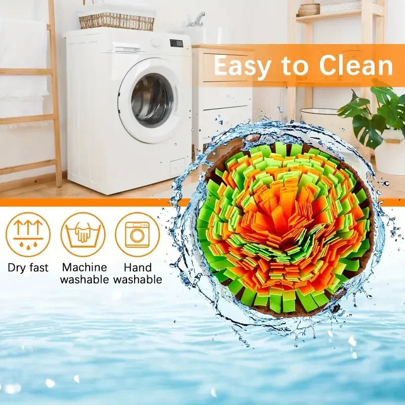 Foldable Felt Snuffle Mat for Dogs - Interactive Slow Feeding Training Toy-My Little Pet