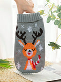 Festive Pet Sweaters for Dogs and Cats - Maroon Elk Design-My Little Pet