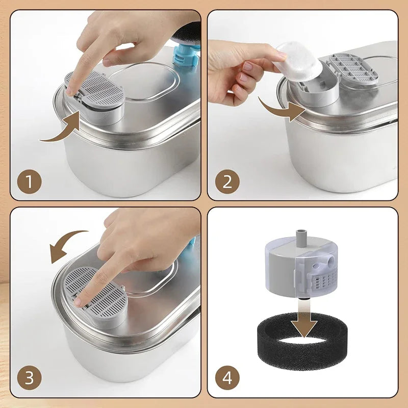 Automatic Stainless Steel Pet Water Fountain with Dual Filtration-My Little Pet