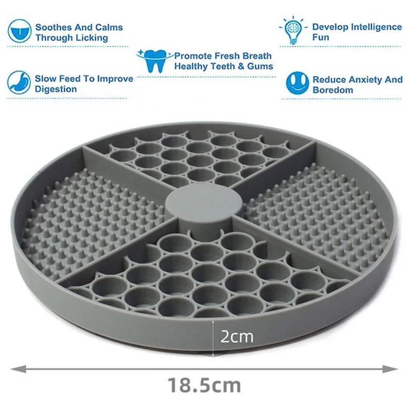 Silicone Licking Mat for Pets with Suction Cups - Slow Feeder for Anxiety Relief-My Little Pet