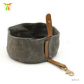 Foldable Canvas Dog Bowl for Travel - Large Capacity-My Little Pet