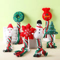 Christmas Themed Dog Rope Toys for Puppies and Dogs-My Little Pet
